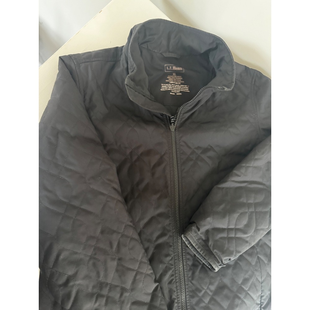 L.L.Bean Thinsulate Insulated Quilted Jacket Black Womens XL Lightweight Coat - Picture 6 of 8